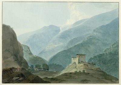 Chukha-Schloss in Bhutan, 1783 von Samuel Davis